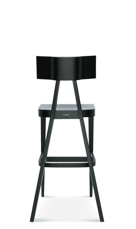 C- 6330 Fekete minimalista Fa beltéri bárszék
