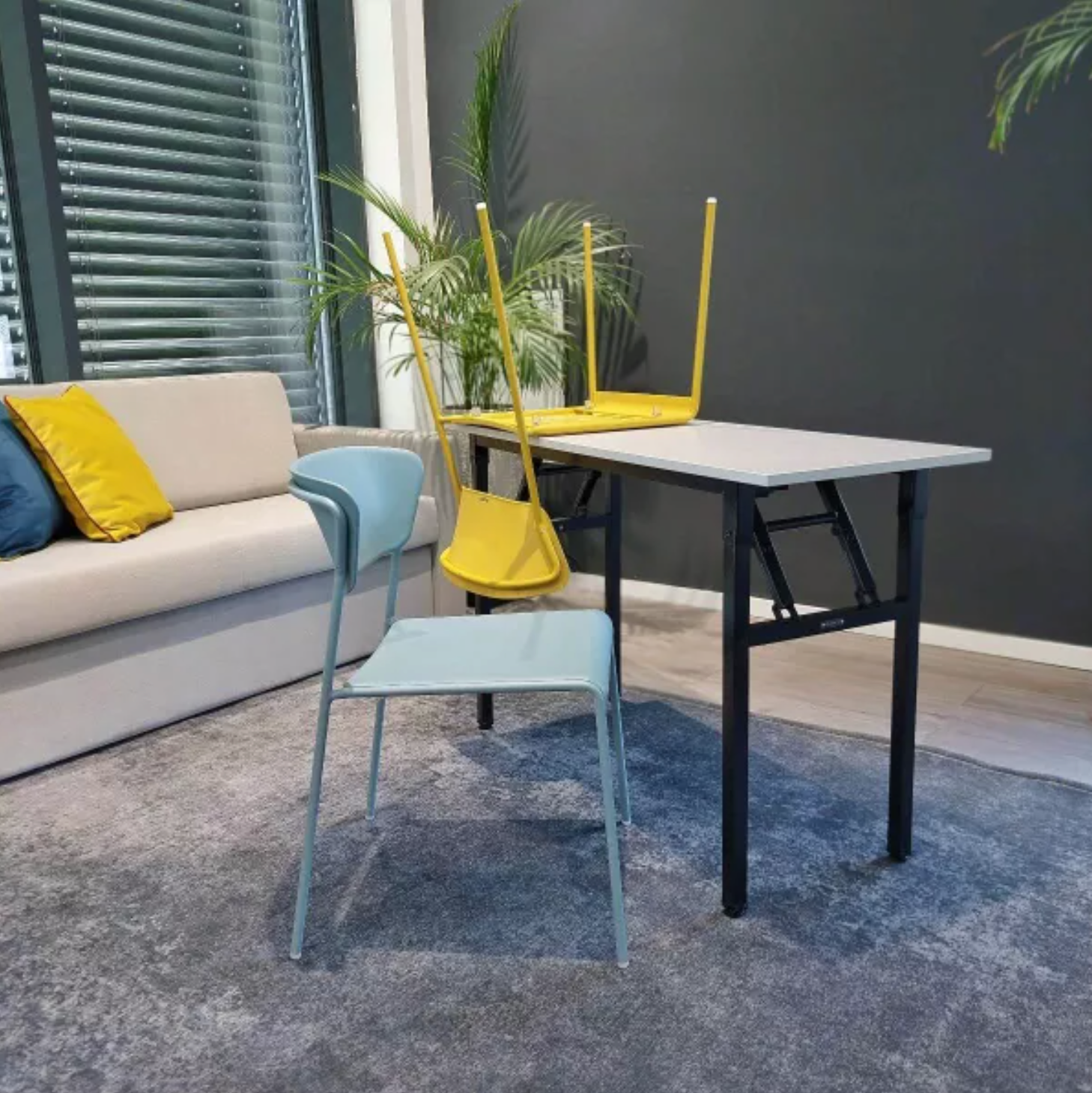 DL ISKOLAPAD 120x45 Szürke minimalista Konferencia, bankett asztal