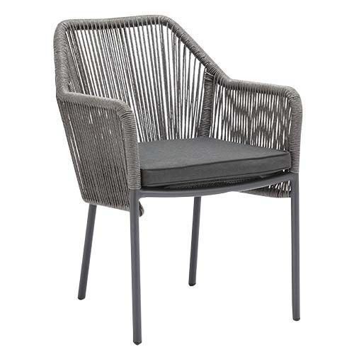 KJ BALERY Szürke modern Polirattan kültéri szék
