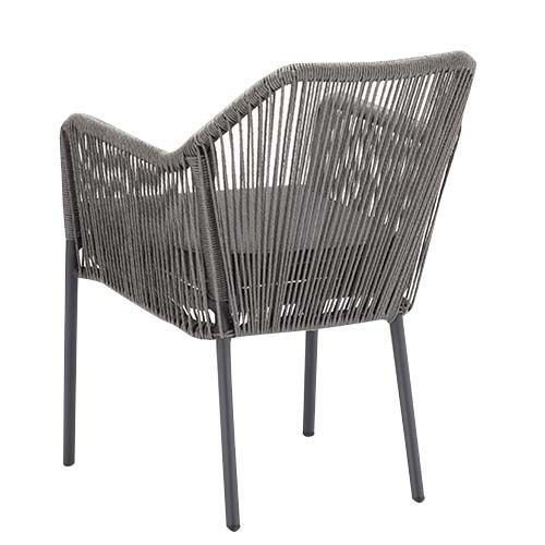 KJ BALERY Szürke modern Polirattan kültéri szék