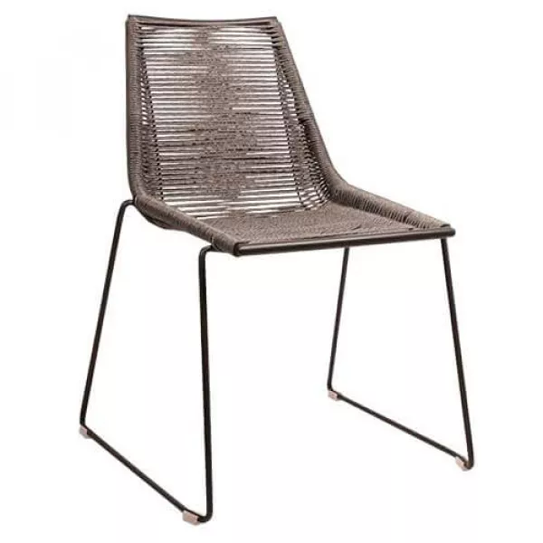 KJ JUDITTA Szürke design Polirattan kültéri szék