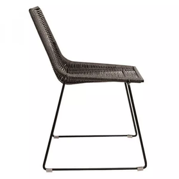 KJ JUDITTA Szürke design Polirattan kültéri szék