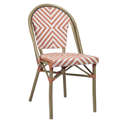 KJ TOBY ARM Rózsaszín vintage Polirattan kültéri szék