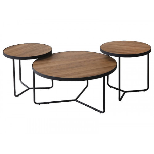 SI DOME Fekete, Barna design Dohányzóasztal