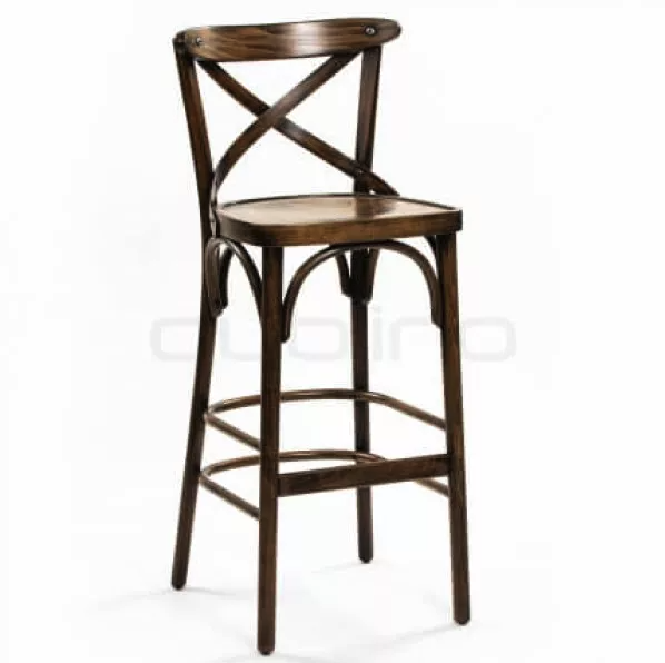 XTON 05 FRENCH PATINA Barna klasszikus Fa beltéri bárszék