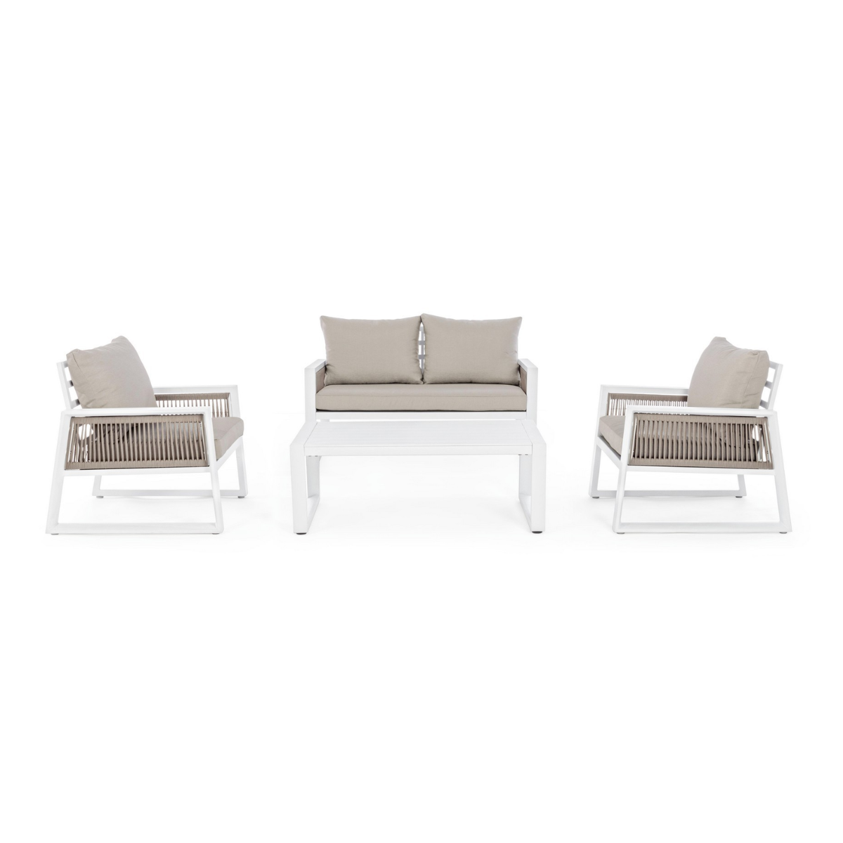 BT DIVA Fehér, Bézs design Kültéri lounge szett
