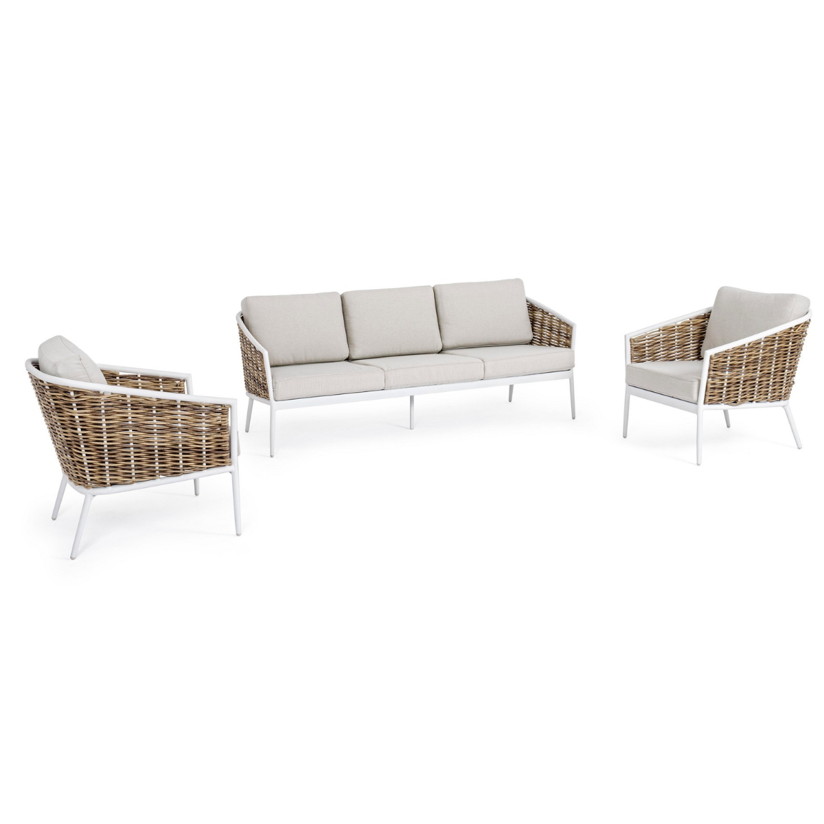 BT MIRABELL Fehér, Bézs modern Kültéri lounge szett