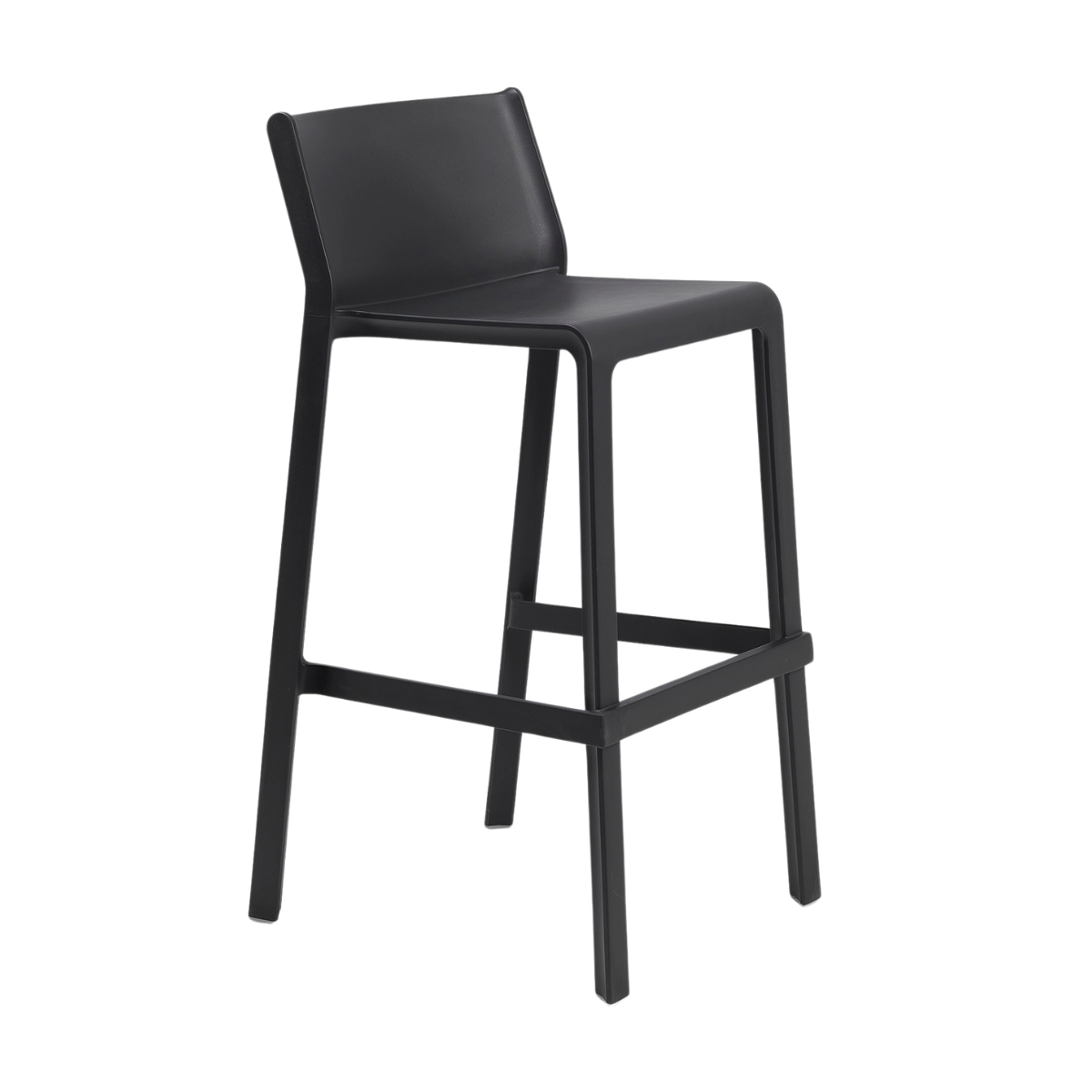 NARDI TRILL STOOL Fekete design Műanyag kültéri bárszék