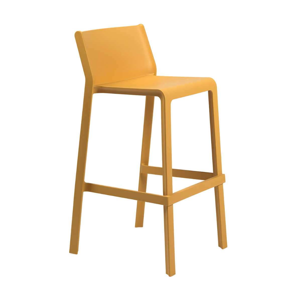 NARDI TRILL STOOL Sárga design Műanyag kültéri bárszék