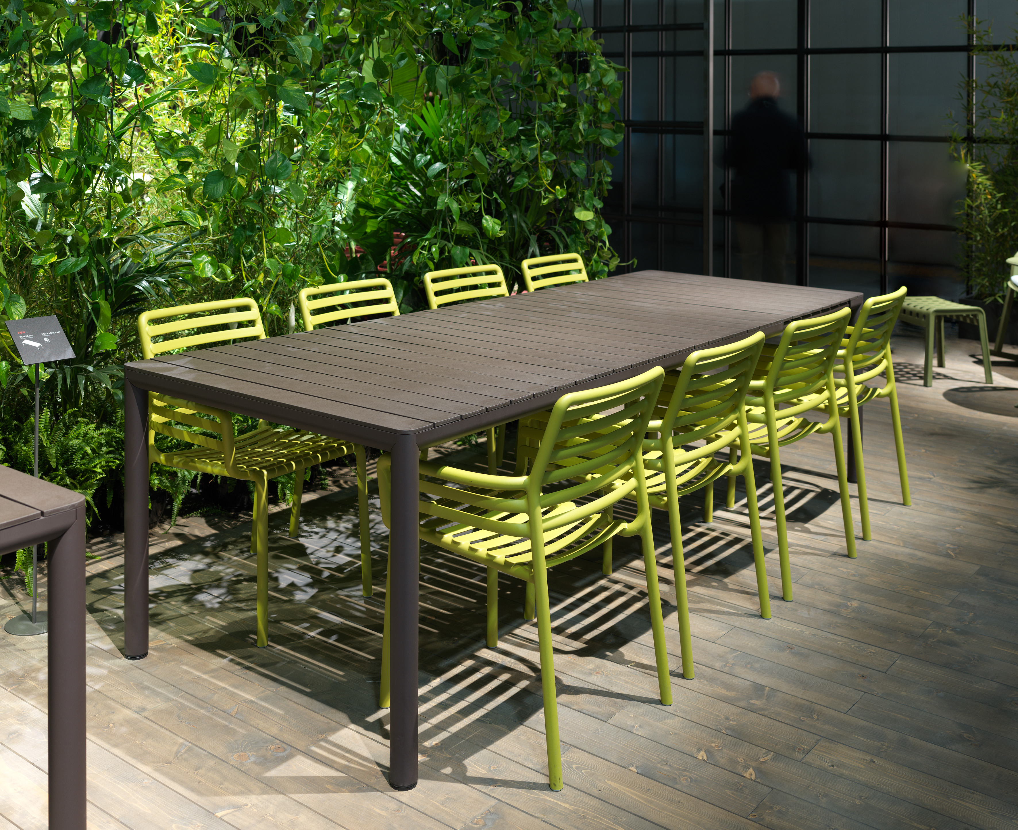 NARDI TEVERE 210 EXT Terra design, minimalista Kültéri komplett asztal