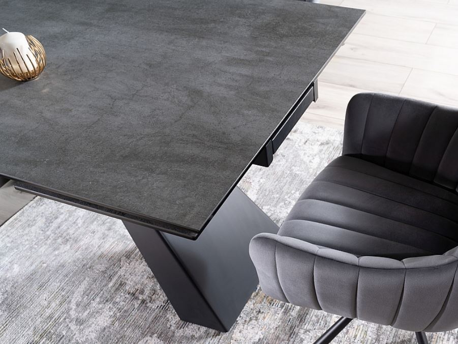 SI ALDO II Fekete design Bővíthető étkezőasztal