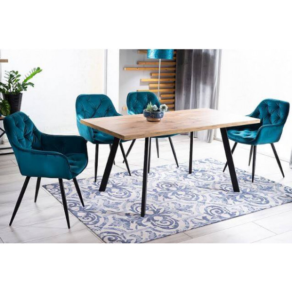 SI CHERRY VELVET Türkiz elegáns Kárpitos beltéri szék