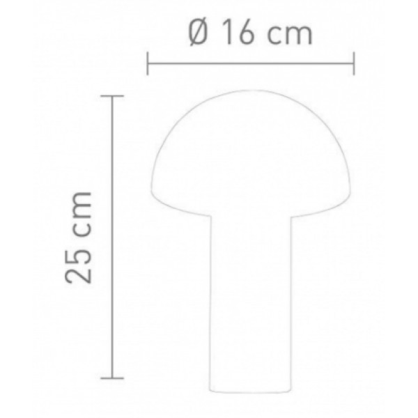 OS MUSHROOM Fekete design Beltéri asztali lámpa
